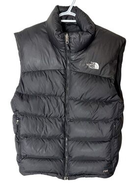 THE NORTH FACE Men’s Black 700 Down Filled Puffer Vest Quilted Pockets Medium